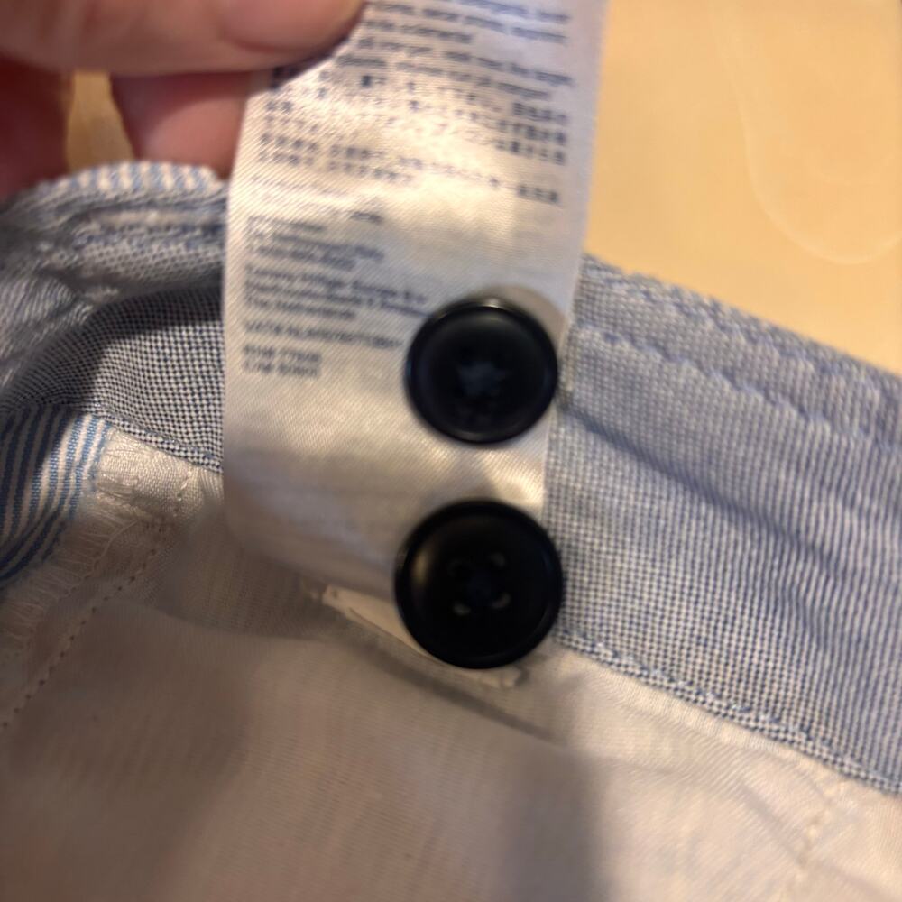 Tommy Hilfiger Seersucker Shorts Blue & White Men's Size 38 Preppy Classic EUC - Picture 6 of 8